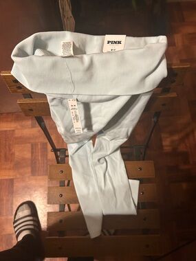 PINK Light Blue Seamless Foldover Waistband Leggings